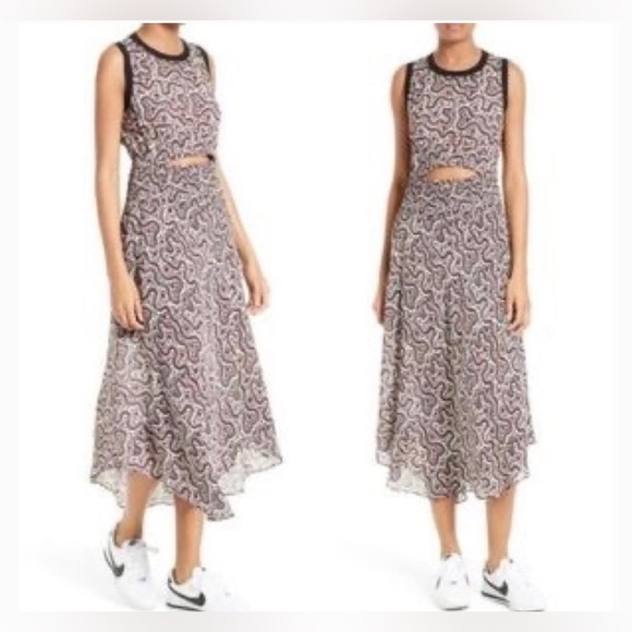 A.L.C. Paisley Printed Silk Sandra Dress size 8 - Picture 2 of 9